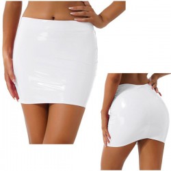 Classic Patent Leather Miniskirt