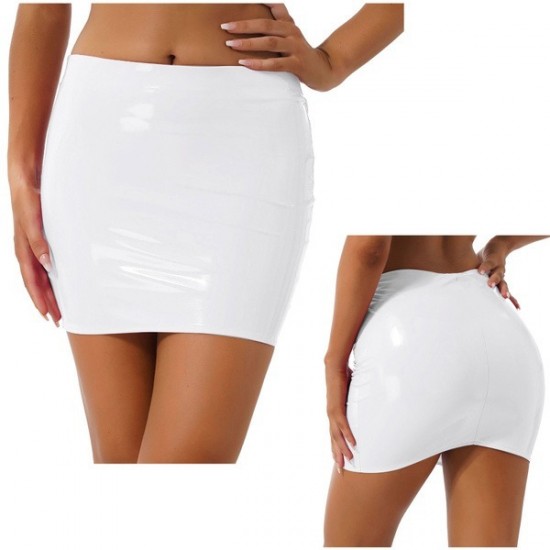 Classic Patent Leather Miniskirt