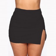 Modern Thigh Split Mini Skirt