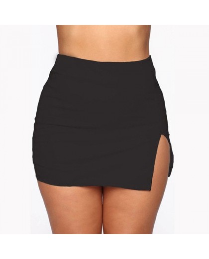 Modern Thigh Split Mini Skirt