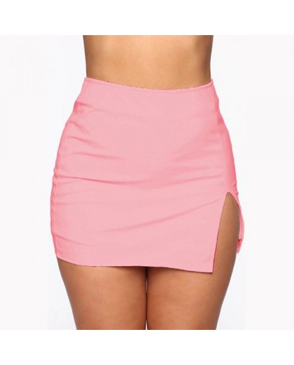 Practical Thigh Split Mini Skirt