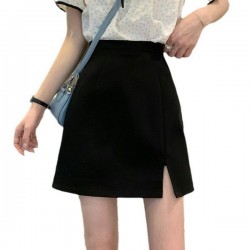 Versatile Petite A-Line Mini Skirt With Slit