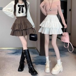 Lightweight Flowy A-Line Skirt With Flounce Hem