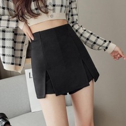 Versatile High Waist A-Line Skirt With Slit