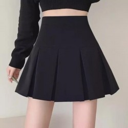 Practical A-Line Pleated Skirt For High Waist