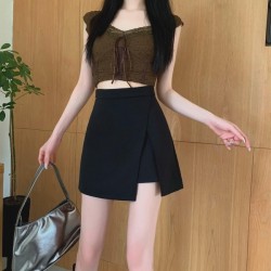 Versatile High Waist Split Hem Skirt