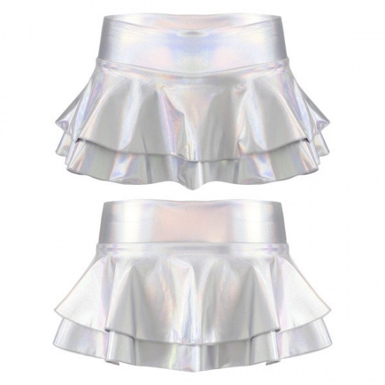 Comfort Metallic Pleated Skirt