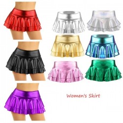 Everyday Metallic Pleated Mini Skirt