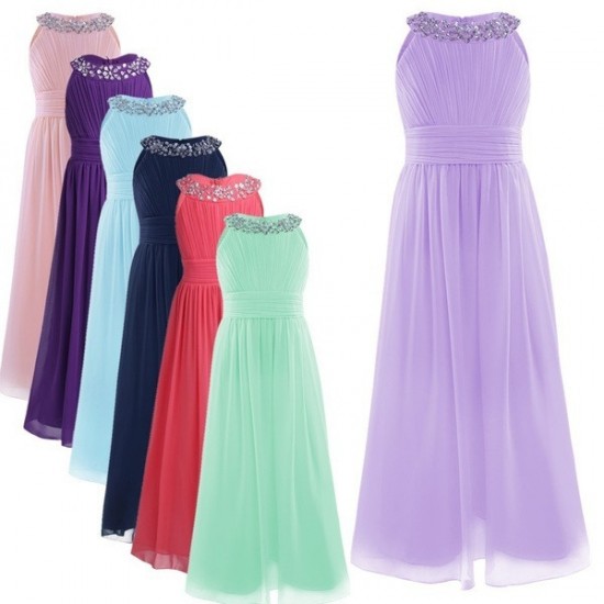 Relaxed Kids Girls Pleated Summer Dress