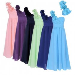 Practical Kids Girls Chiffon Dress Party Gown