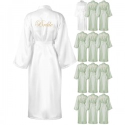 Relaxed 12 Pcs Bride Bridesmaids Robe Long