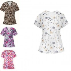 Comfort Floral Print Pocket Short Sleeve T-Shirt
