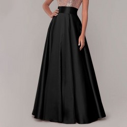 Everyday Pleated Satin Gown Skirt
