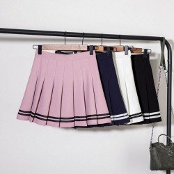 Relaxed Girls High Waist Pleated Skirt School