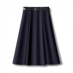 Modern High Waist A-Line Denim Skirt For