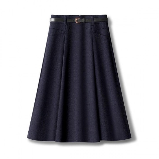Modern High Waist A-Line Denim Skirt For