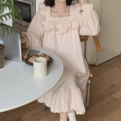 Practical Cozy Winter Flannel Nightgown For