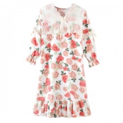 Versatile Cozy Coral Fleece Nightgown With V-Neck