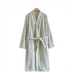 Modern Cozy Striped Flannel Nightgown for Soft