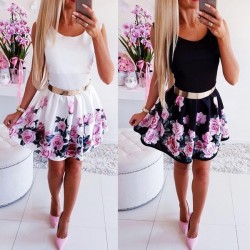 Practical Elegant Floral Party Gown Dress