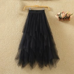 Everyday Irreg Tulle Skirts High Waist Mesh