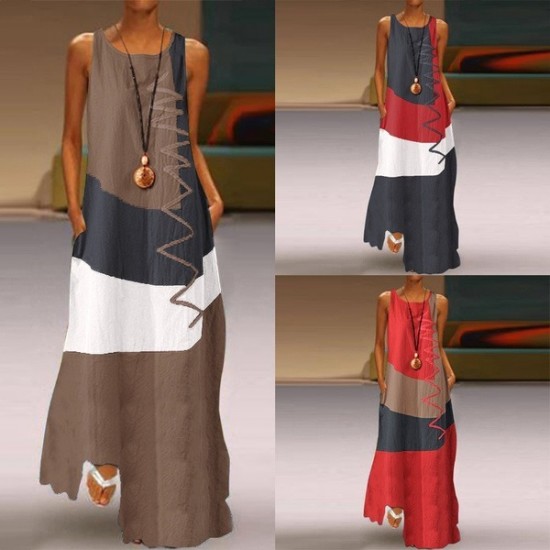 Practical Damen Maxi Promkleid Vintage Patchwork