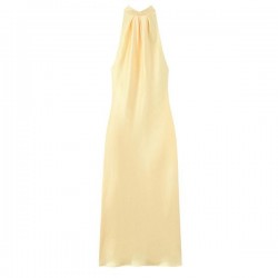 Versatile Satin Slip Midi Dress With Halter