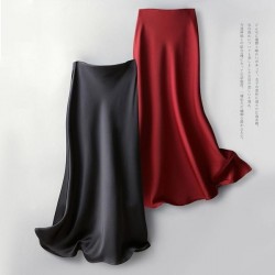 Practical Elegant Acetate Satin Maxi Skirt With