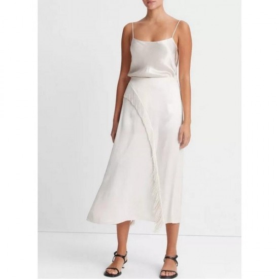 Relaxed Elegant Vin Satin Maxi Skirt With