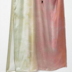 Lightweight Satin Slit Maxi Dress With Tie-Dye