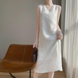 Classic Silk Satin V-Neck Maxi Dress With