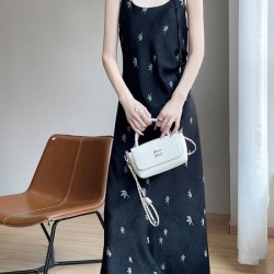 Everyday Satin Slip Dress With U-Neckline And