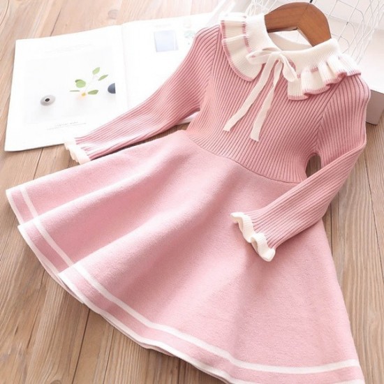 Versatile Kids Girls Sweater Dress 3-9 Yrs